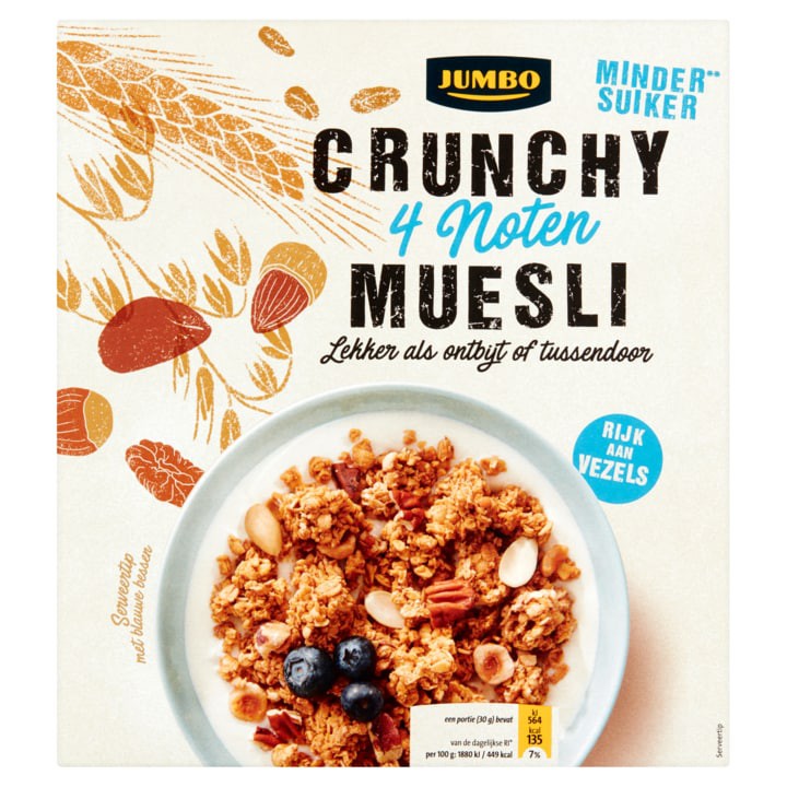 Jumbo Crunchy 4 Noten Muesli 500g