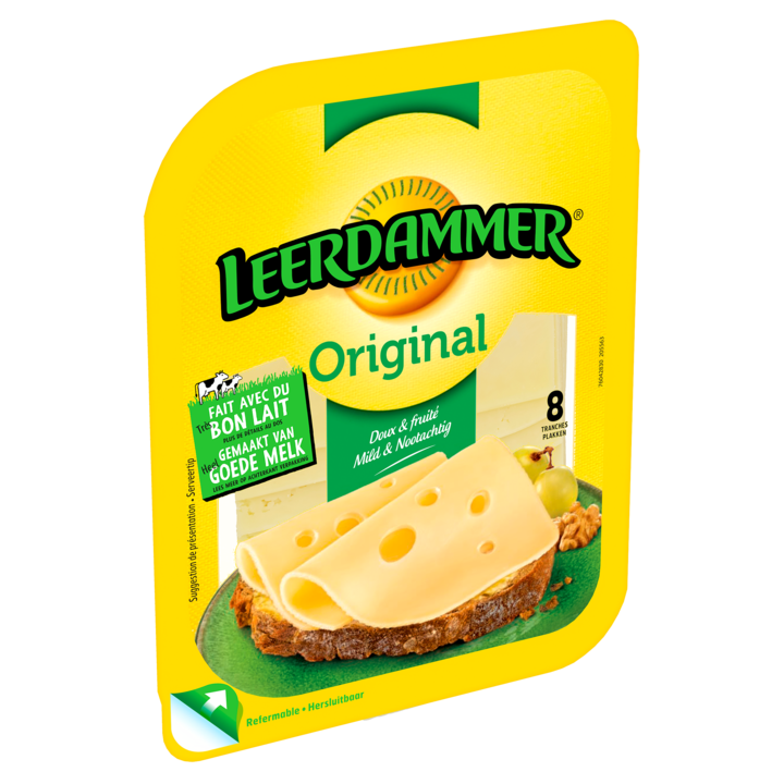 Leerdammer Original 45+ Kaas 8 Plakken 160g