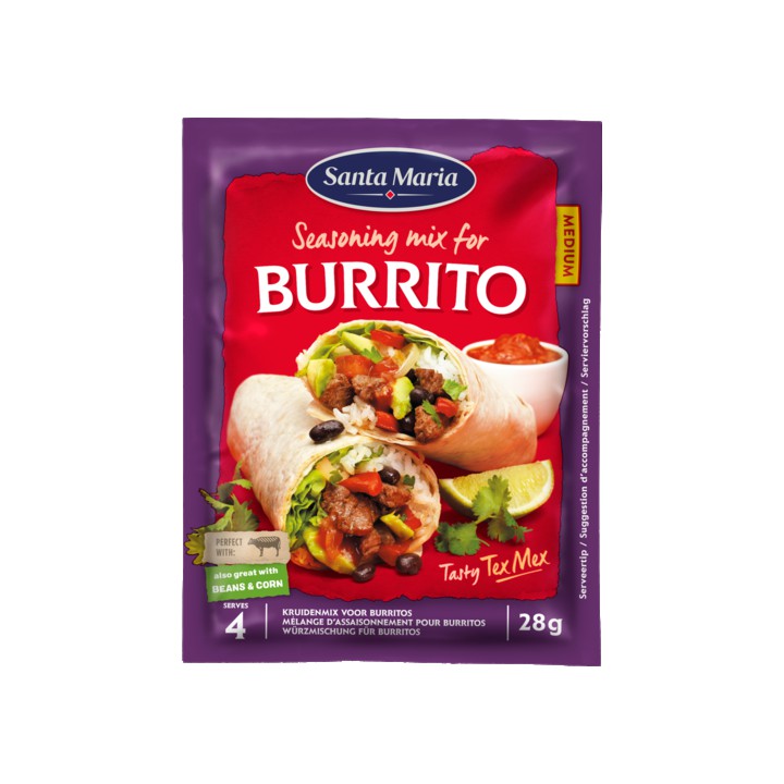 Santa Maria Burrito Kruidenmix Medium 28g