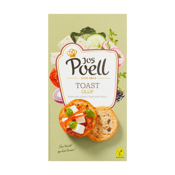 Jos Poell Toast Olijf 90g