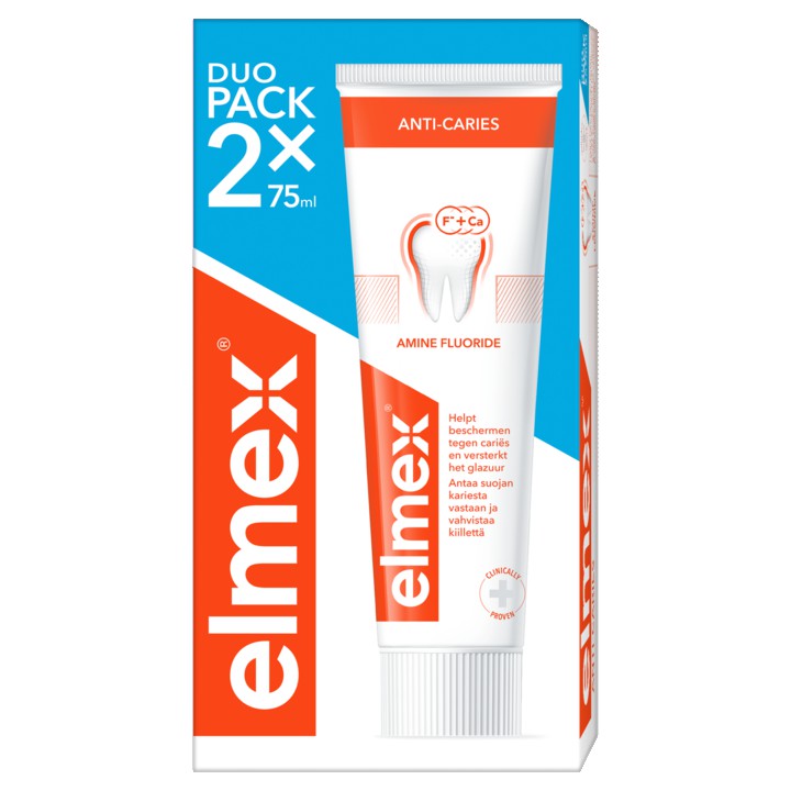 elmex&amp;reg; Anti-Caries Tandpasta voordeelverpakking 2 x 75ml