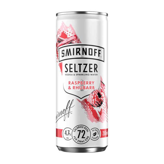 Smirnoff Seltzer Raspberry &amp; rhubarb blik