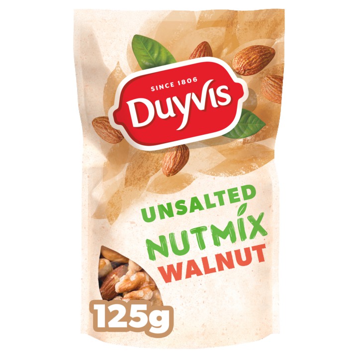 Duyvis Ongezouten Walnoten Mix 125gr