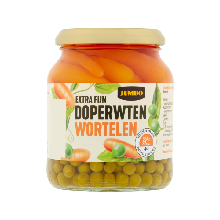 Jumbo Extra Fijne Doperwten Wortelen 340g