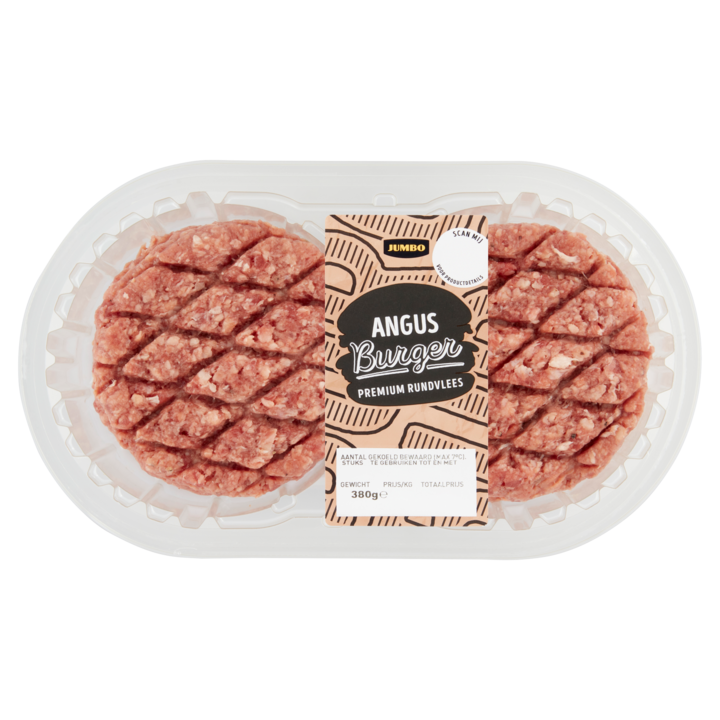 Jumbo Angus Burger Premium Rundvlees 4 Stuks