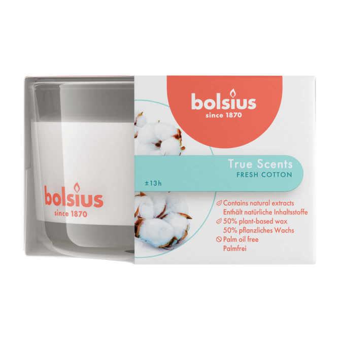 Bolsius Geurglas true scents fresh cotton