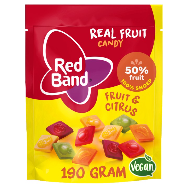 Red Band Real Fruit Candy Fruit &amp;amp; Citrus Snoep 190g