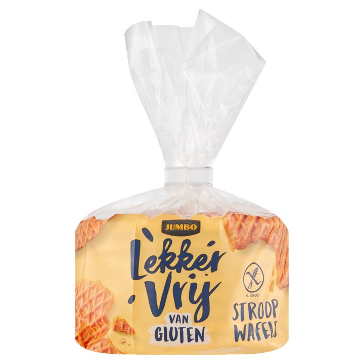 Jumbo Lekker Vrij van Gluten Stroop Wafels 240g