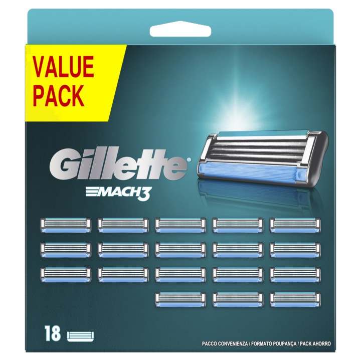 Gillette Mach3 Navulmesjes Voor Mannen Navulmesjes, 18 Stuks