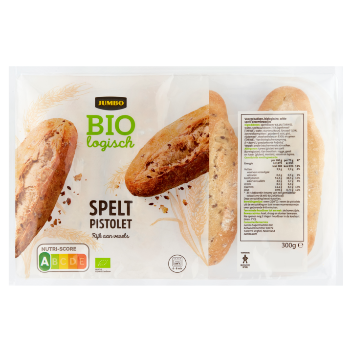 Jumbo &amp;Beta;iologisch - Spelt Pistolet - 4 Stuks