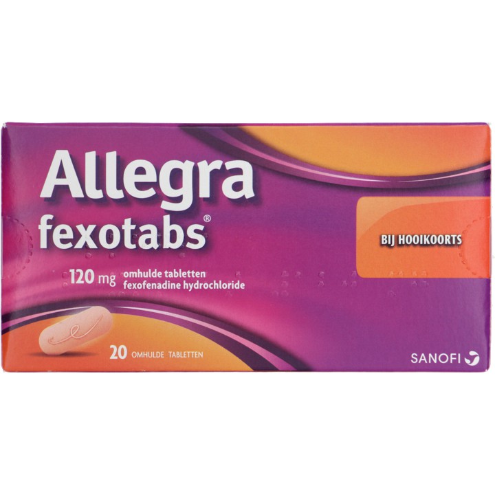 Allegra Fexotabs hooikoortstabletten 120 mg, 20 stuks