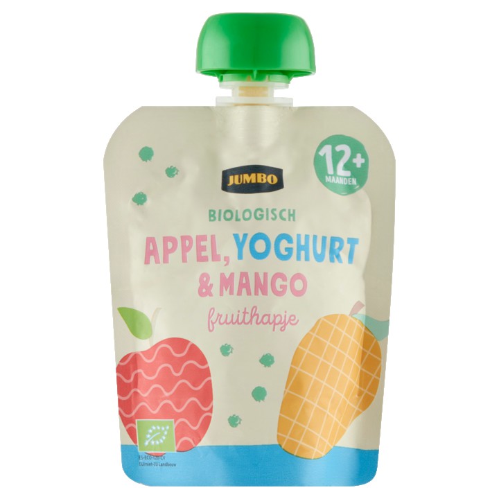 Jumbo Fruithapje Appel, Yoghurt &amp;amp; Mango Biologisch 12+ Maanden 85g