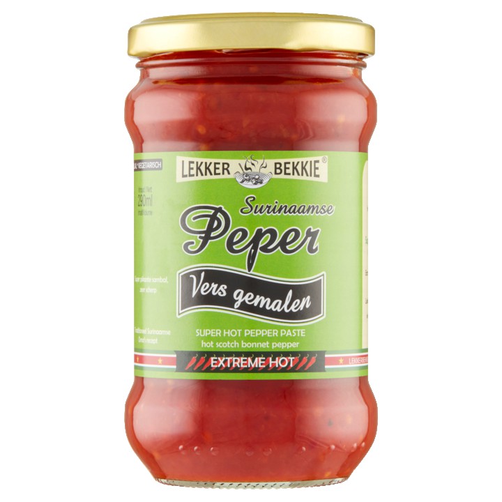 Lekker Bekkie Surinaamse Peper Super Hot Pepper Paste 290ml