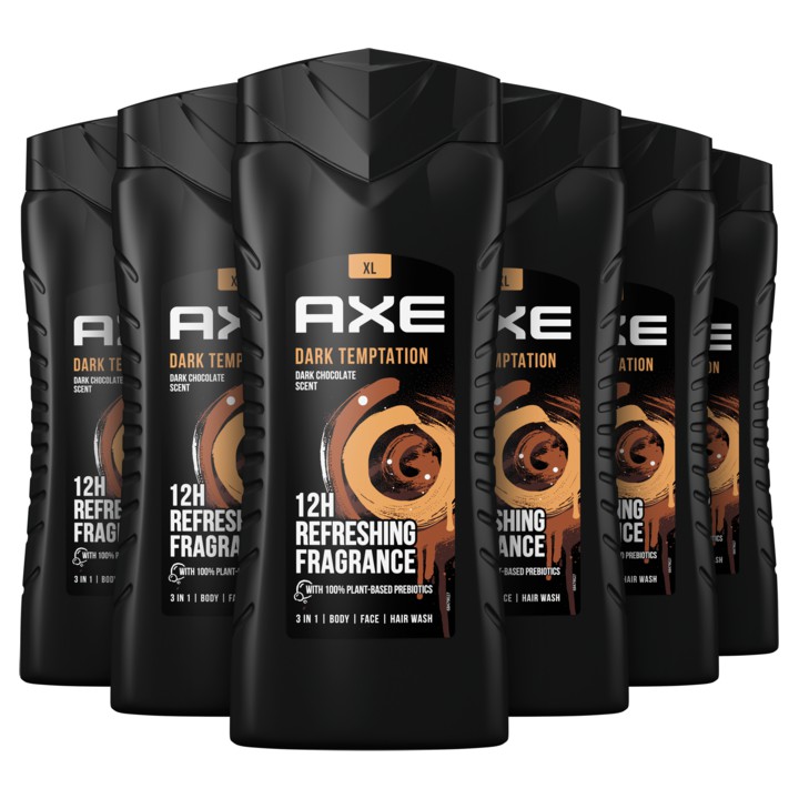 AXE 3-in-1 Douchegel Dark Temptation 6 x 400ml