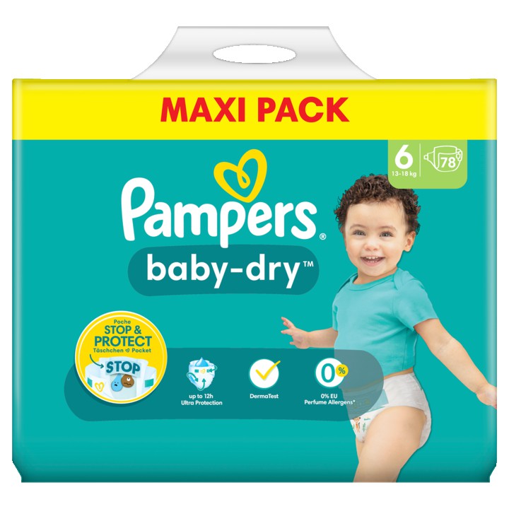 Pampers Baby-Dry Maat 6, 78 Luiers