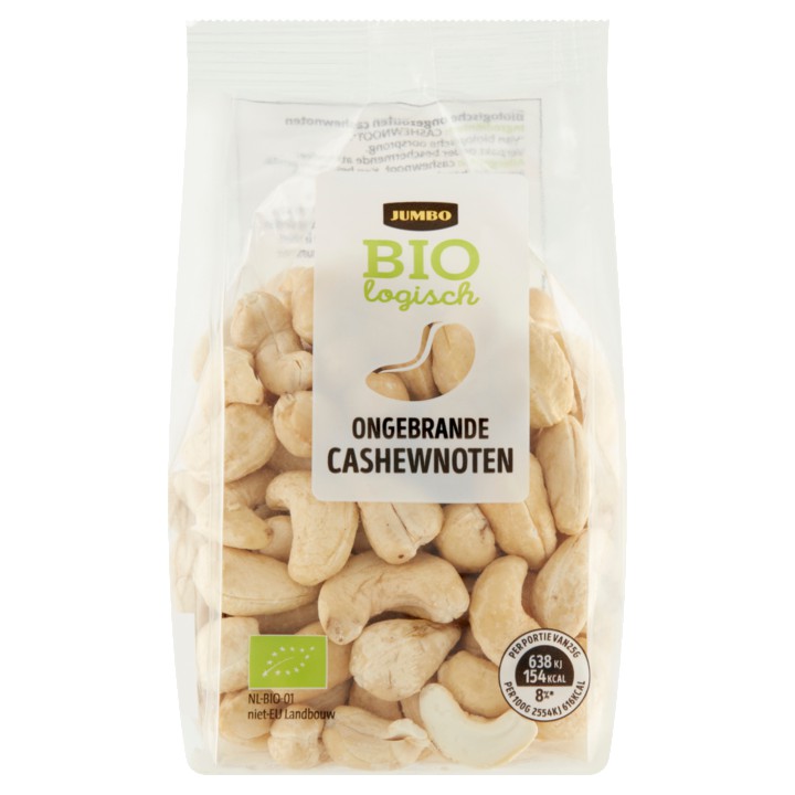 Jumbo Biologisch Ongebrande Cashewnoten 175g