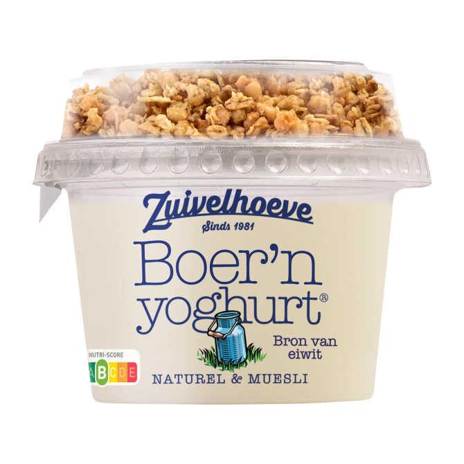 Zuivelhoeve Boer&#039;n yoghurt naturel &amp; muesli