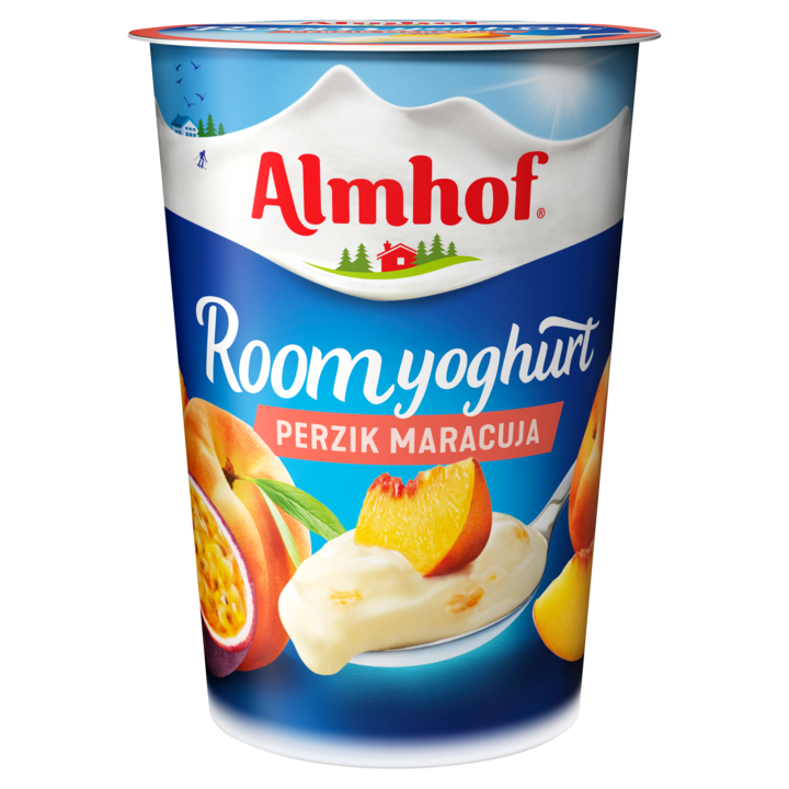 Almhof Roomyoghurt Perzik Maracuja 500g