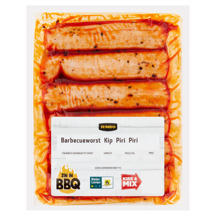 Jumbo Barbecueworst Kip Piri Piri 390g