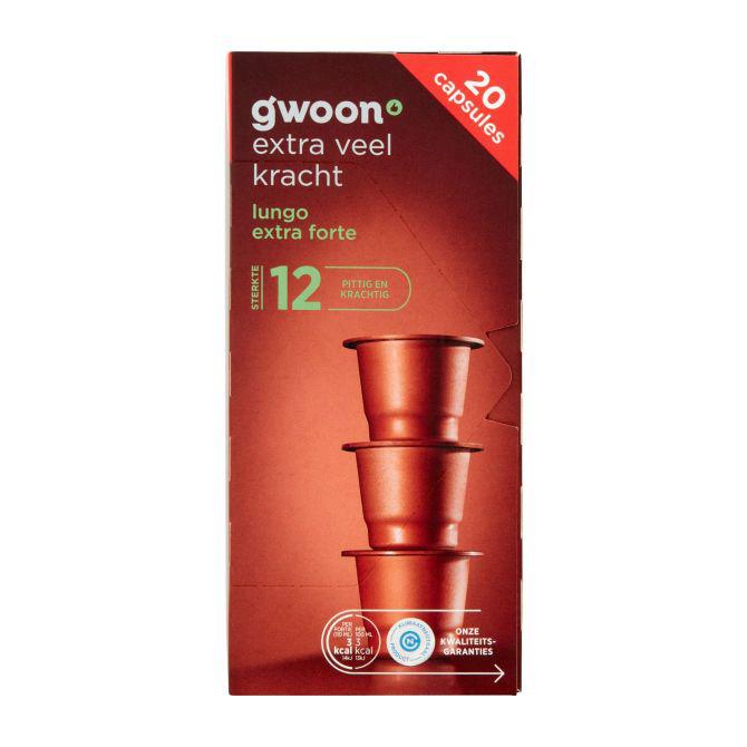 g&#039;woon Cups lungo extra forte