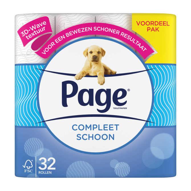 Page toiletpapier compleet schoon