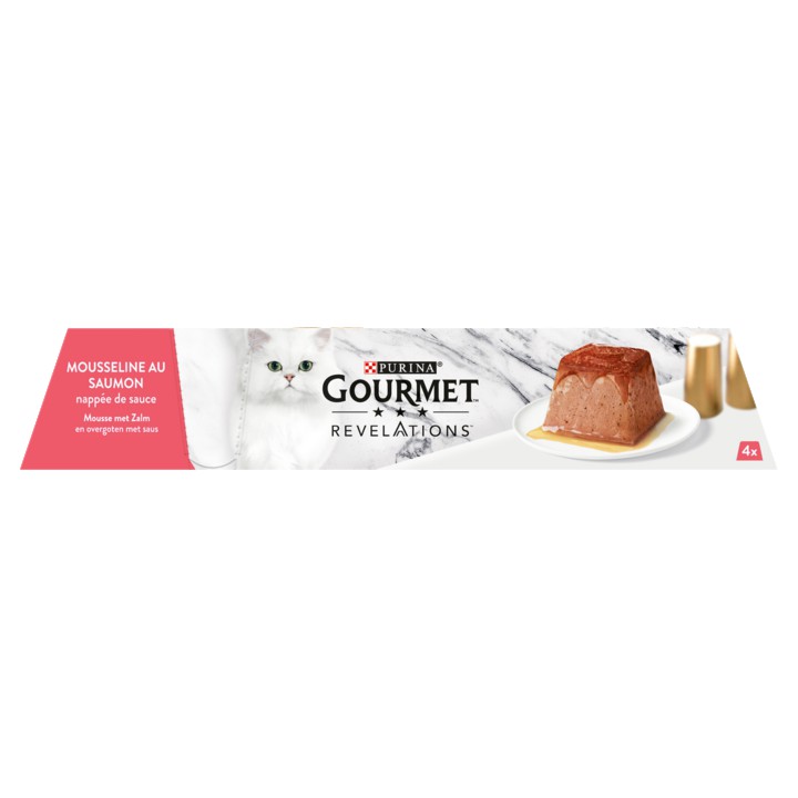 Gourmet Revelations Mousse Kattenvoer nat met Zalm 4 x 57g