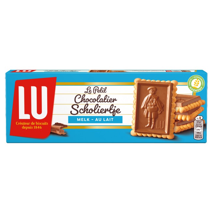 LU Scholiertje Chocolade Koekjes Melk 2 x 6 Biscuits 150g