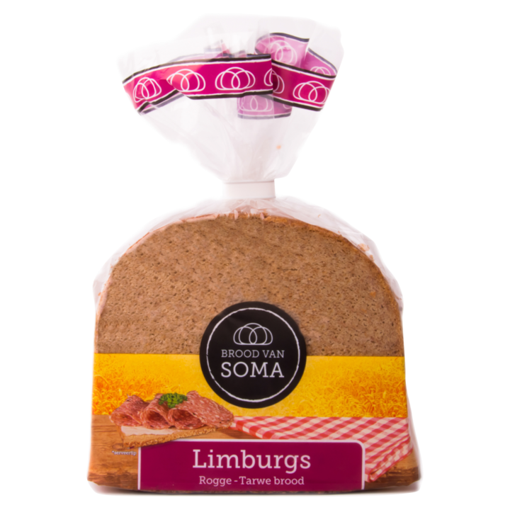 Brood van Soma Limburgs bruin rogge-tarwebrood 400g