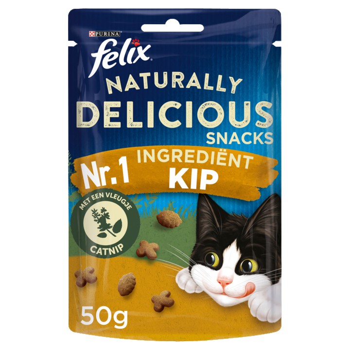 FELIX&amp;reg; Naturally Delicious met Kip - Kattensnacks - 50g