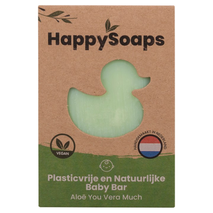 HappySoaps Baby Shampoo en Body Wash Bar - Alo&amp;euml; You Vera Much 80g