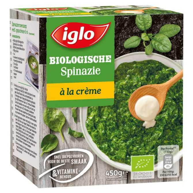 Iglo Biologische spinazie &amp;agrave; la cr&amp;egrave;me
