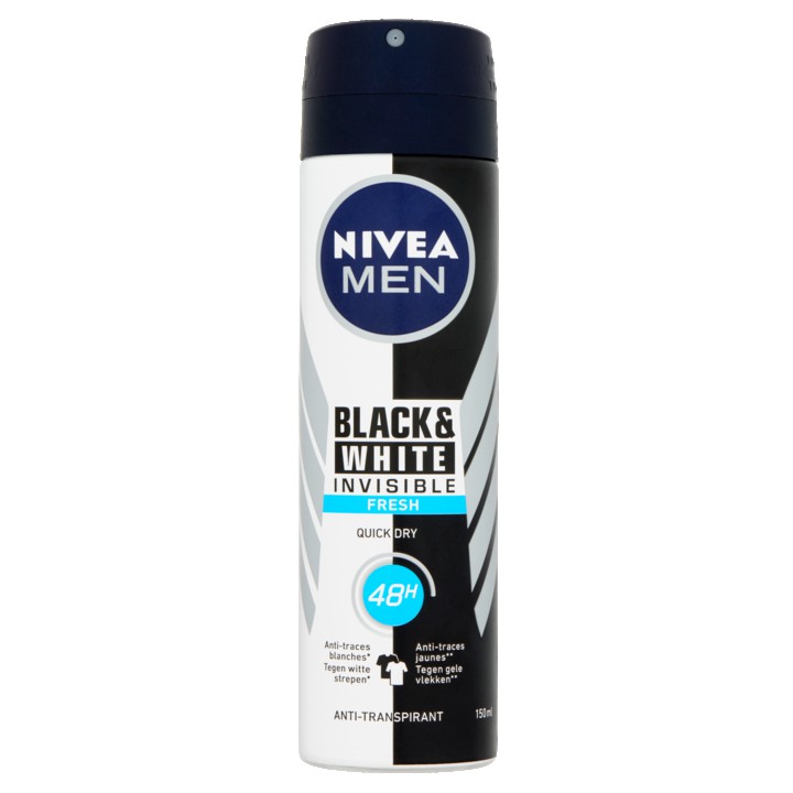 Nivea Men Black &amp;amp; White Invisible Fresh 48h Anti-Transpirant 150ml