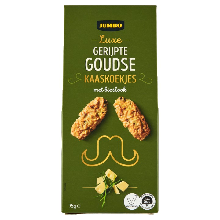 Jumbo Goudse Kaaskoekjes met Bieslook 75g