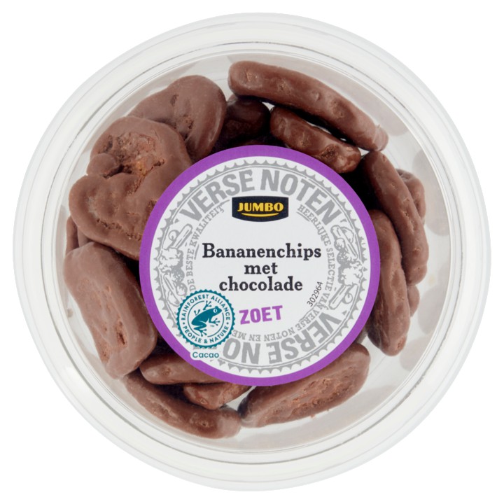 Jumbo Bananenchips met Chocolade 130g