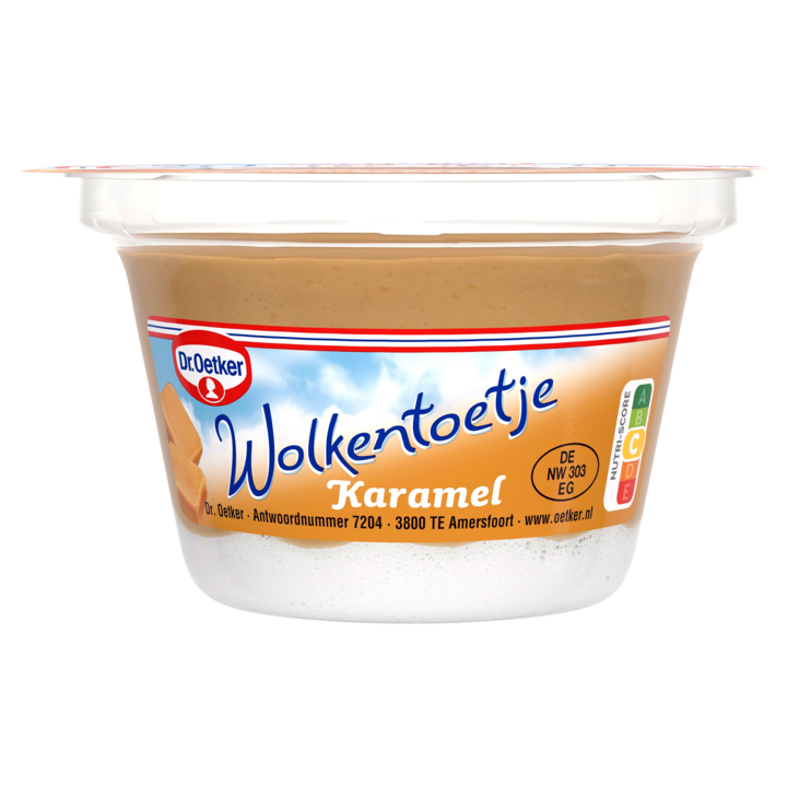 Dr. Oetker Wolkentoetje Karamel 125g