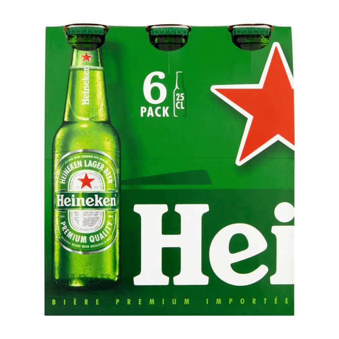 Heineken Premium pilsener draaidrop fles 6 x 25 cl