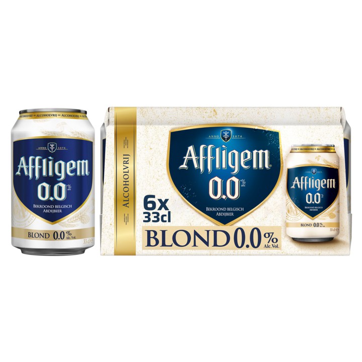 Affligem Blond 0.0 Bier Blik 6 x 33cl