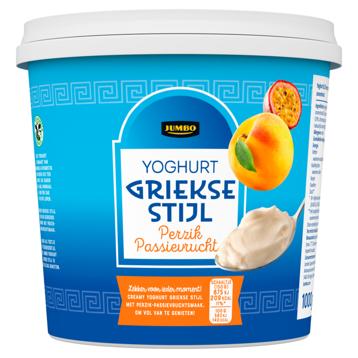 Jumbo Yoghurt Griekse Stijl Perzik Passievrucht 1kg