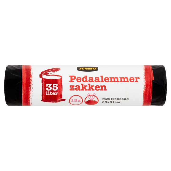 Jumbo Pedaalemmerzakken 35 L 15 Stuks