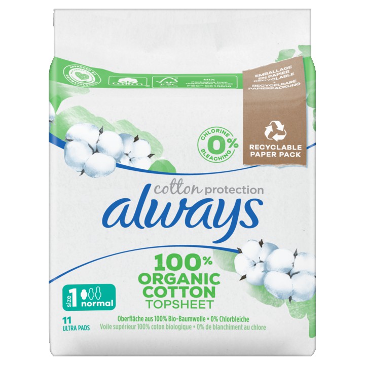 Always Cotton Protection Normal Maandverband