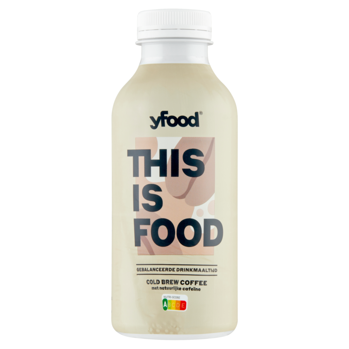YFood Gebalanceerde Drinkmaaltijd Cold Brew Coffee met Natuurlijke Cafe&amp;iuml;ne 500ml