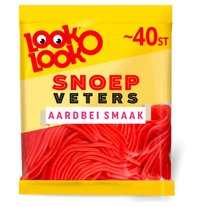 Look O Look Aardbeiveters Uitdeel snoep Zak 195 gram