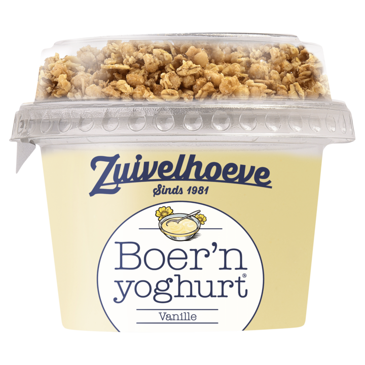 Zuivelhoeve Boer&amp;#x27;n yoghurt&amp;reg; Vanille &amp;amp; Muesli 170g