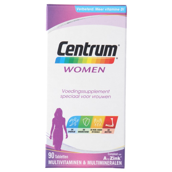 Centrum Women multivitaminen &amp;amp; multimineralen tabletten, 90 stuks