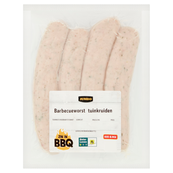 Jumbo Barbecueworst Tuinkruiden 360g