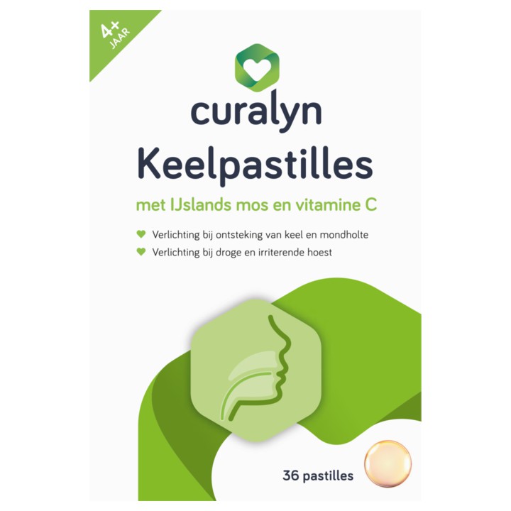 Curalyn keelpastilles + vitamine C, 36 stuks