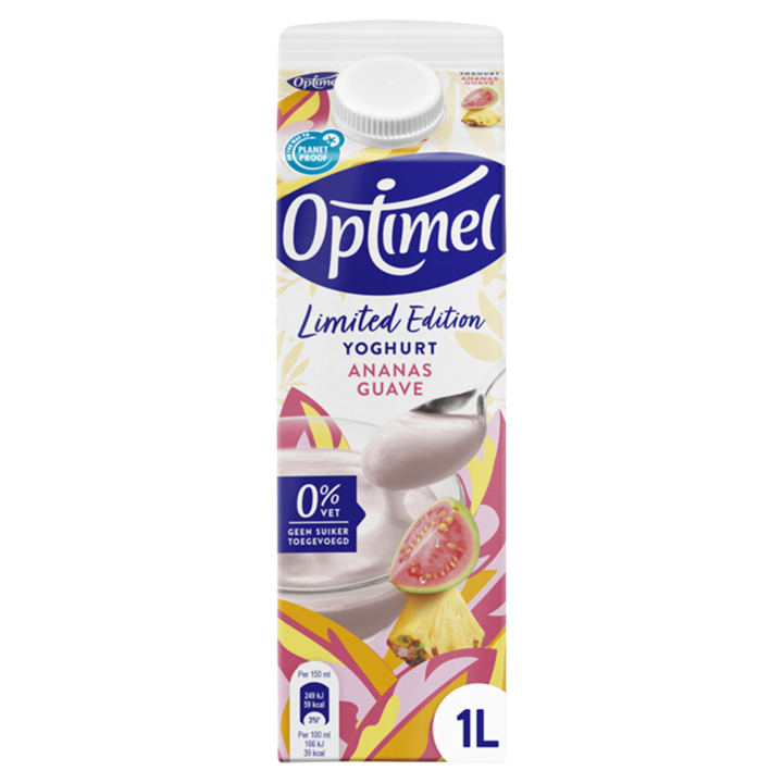 Optimel Yoghurt Limited Edition Ananas guave 0% vet 1L