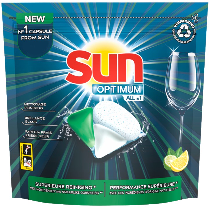 Sun Optimum All-in 1 Vaatwascapsules Citroen 17 Caps