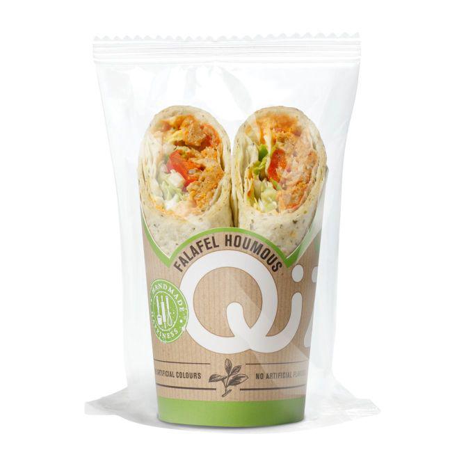 Qizini Wrap falafel houmous