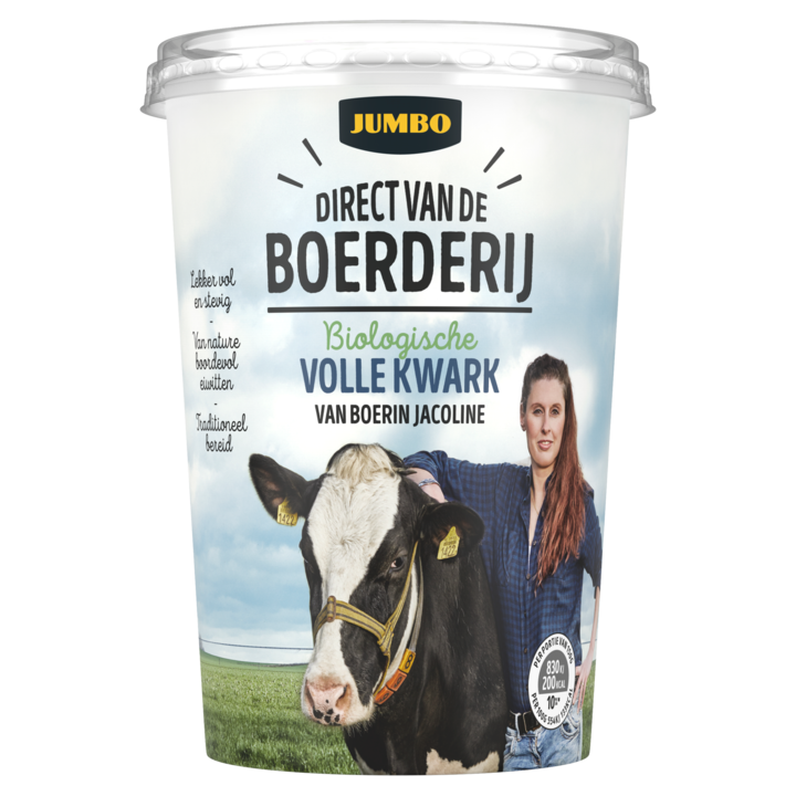 Jumbo Direct van de Boerderij Biologische Volle Kwark 450g